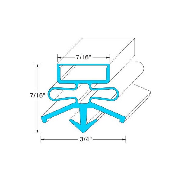 Allpoints 741288 Door Gasket 26" X 27 7/8" For True Manufacturing